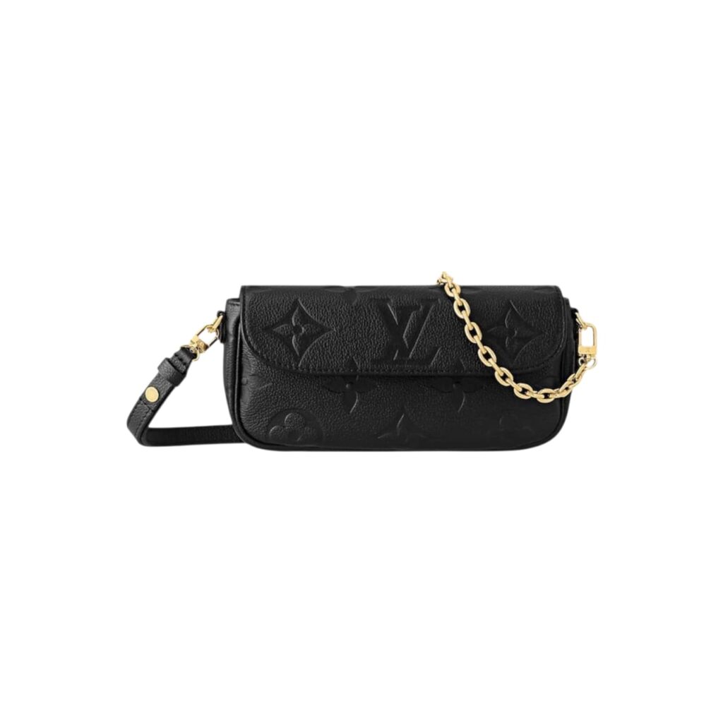 Wallet On Chain Ivy - Monogram Empreinte Leather - Black
