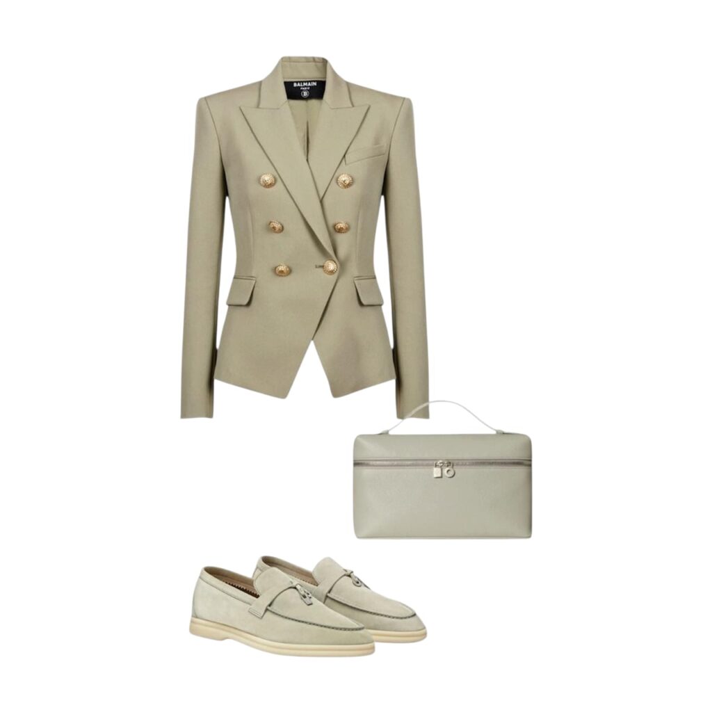 Women Set - Blazer Balmain, Summer walk loro piana, LP Bag